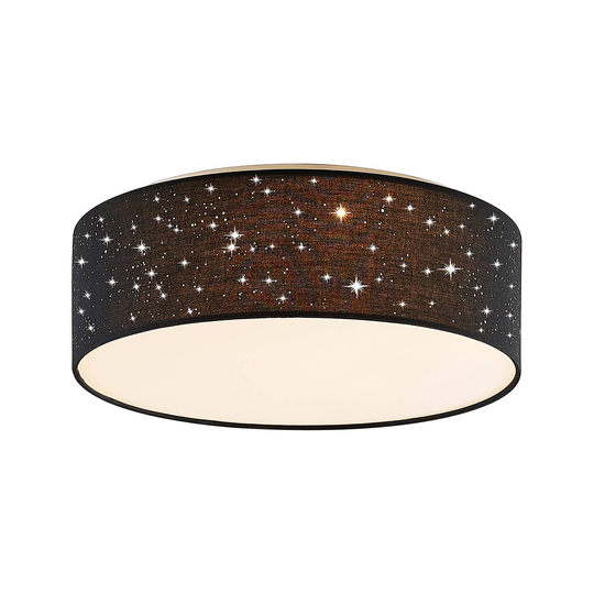 Lindby Ellamina -LED-kattovalaisin, 40 cm, musta