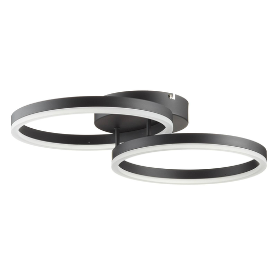 LED-kattovalaisin Giotto, 2-lamppuinen musta