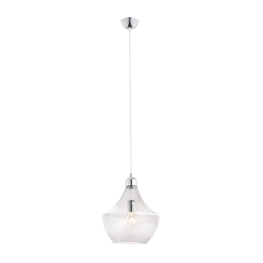 Riippuvalo Selma, 1-lamppuinen, Ø30cm, kirkas lasi