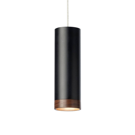 LED-riippuvalaisin PHEB, musta/pähkinäpuu