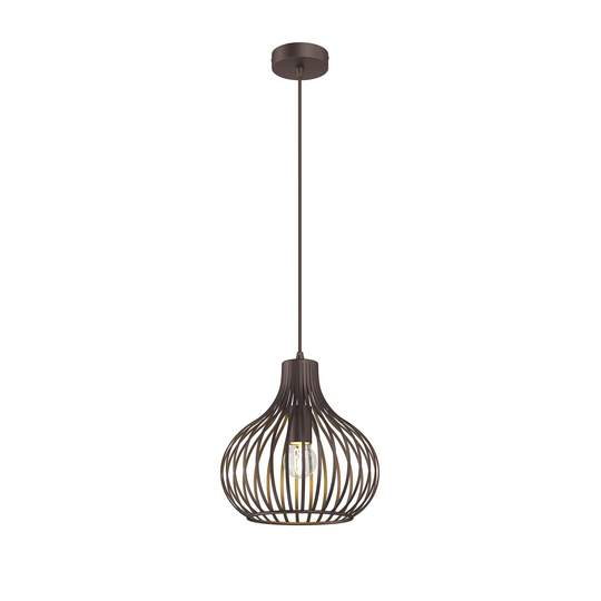 Lindby Frances-riippuvalo ruskea 1 lamppu, Ø 28 cm