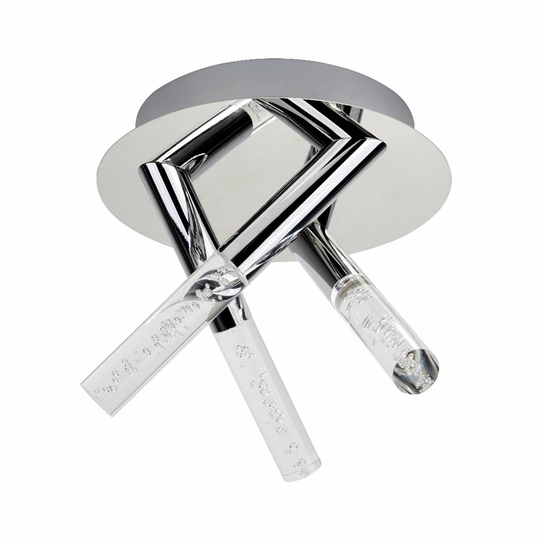 Flush Bubbles -LED-kattovalo, IP44, 3-lamppuinen