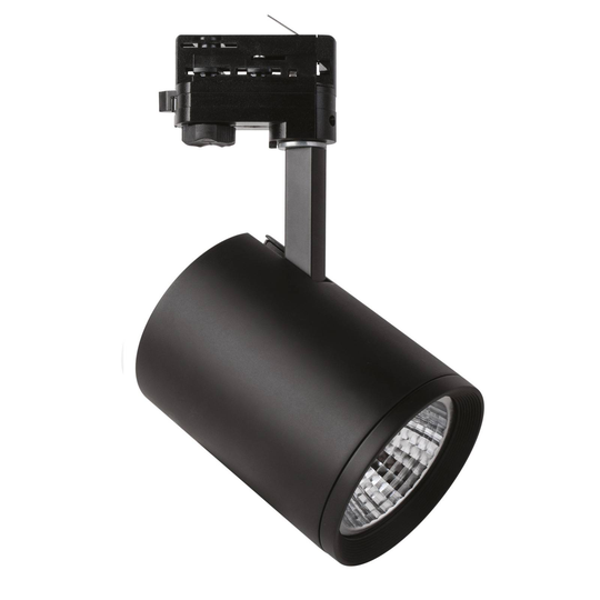 LED-spotti Marco 3-vaihekiskoon, musta 4 000 K