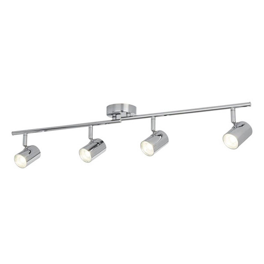 LED-kattokohdevalo Rollo, nelilamppuinen, kromi
