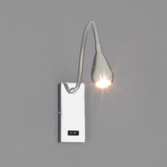 LED-seinävalaisin Rasmus kromisena