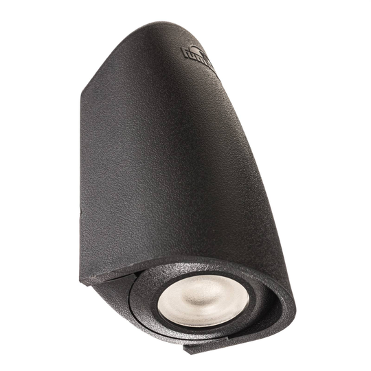 LED-seinävalaisin Mamete 3 000 K musta puolipyöreä