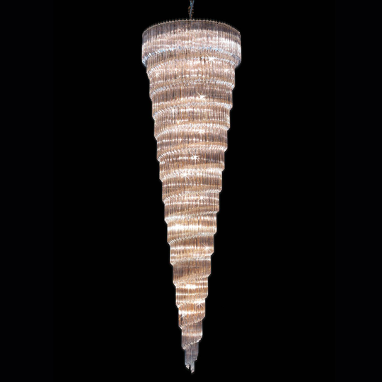 300 cm korkea riippuvalaisin Cristalli, kirkas