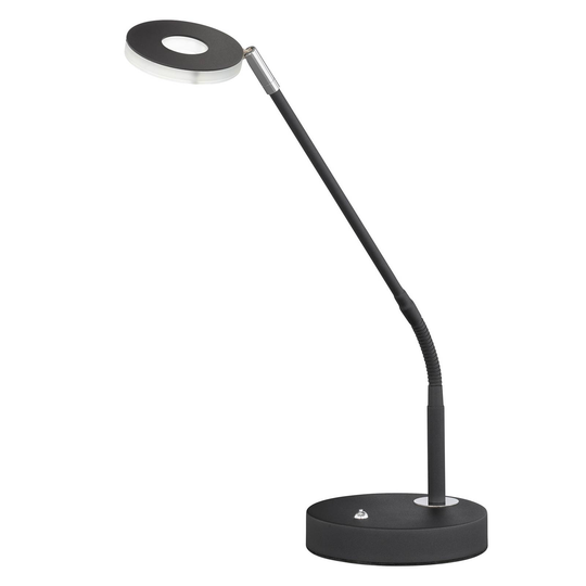 LED-pöytälamppu Dent, himmennys, CCT, 6W, musta