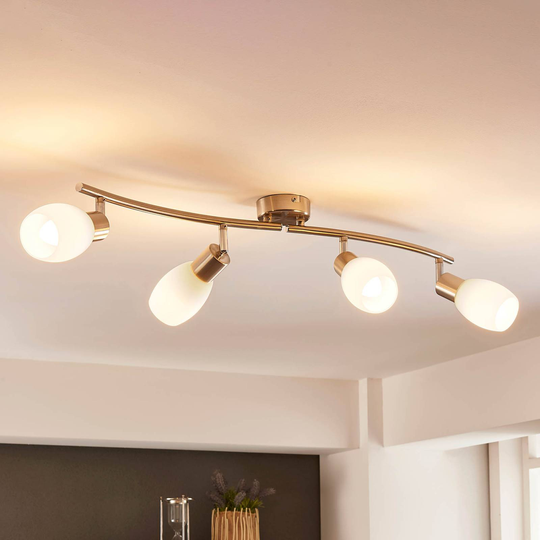 Lindby Arda -LED-kohdevalo lasia, 4 lamppua, 70 cm