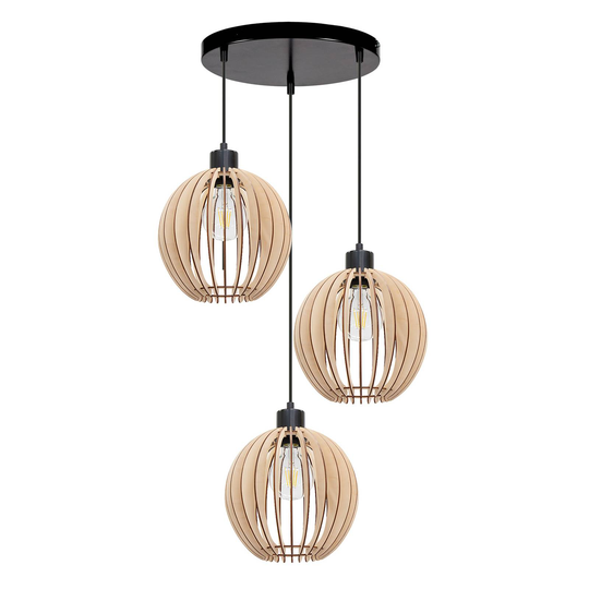Envolight Clay -riippuvalo, 3-lamppuinen, pyöreä