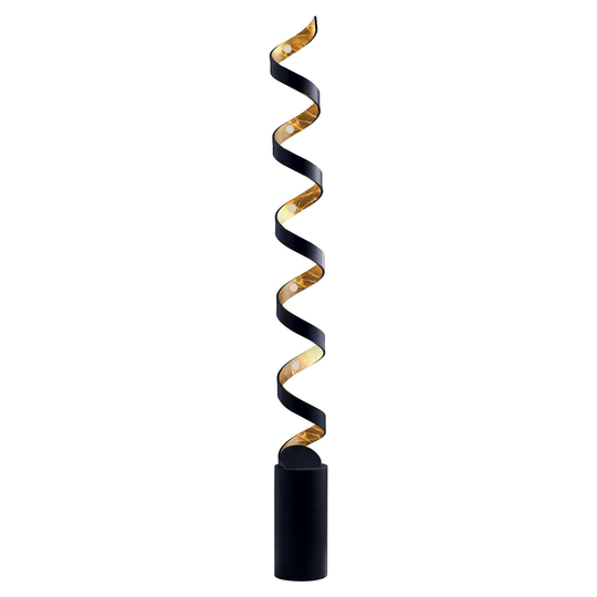 LED-lattiavalaisin Helix, musta- kulta