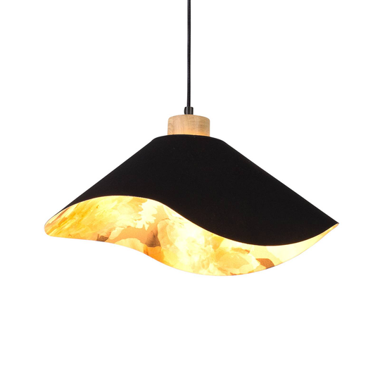 Envolight Marian-riippuvalo musta/kukallinen Ø40cm