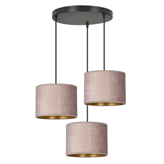 Riippuvalo Jari kangasta 3x, pyöreä, rosé-kulta