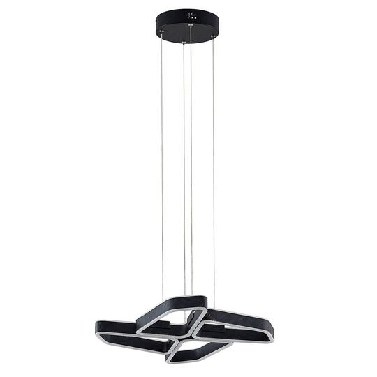 Lucande Quinn -LED-riippuvalaisin musta 4-lamp.