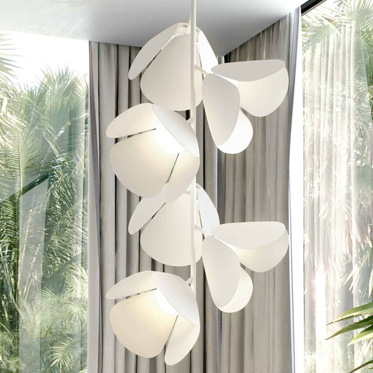 Bover Mod S/73/6L LED-riippuvalaisin, valkoinen