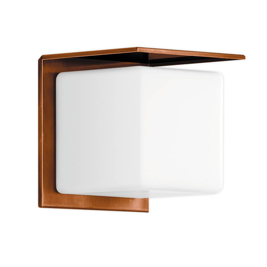 BEGA 31312K3-LED-ulkoseinälamppu kupari/opaalilasi