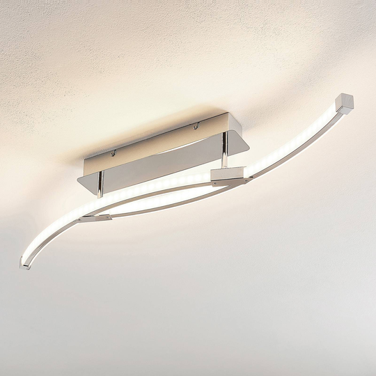Lindby Rouven -LED-kattovalaisin, kaareva, 4-lamp.