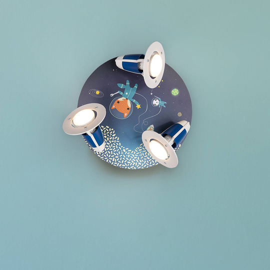 Kattovalaisin Space Mission, sininen, pyöreä