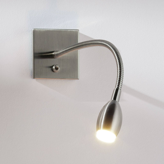 LED-seinävalaisin PILAR säätövarrella, nikkeli