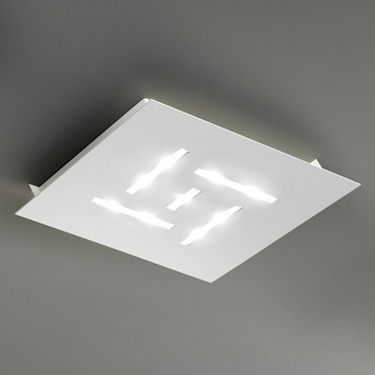Erittäin litteä LED-kattovalaisin Pattern, valk.