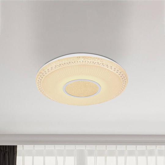 LED-kattovalo Klemens, pyöreä, himmennys, RGBW