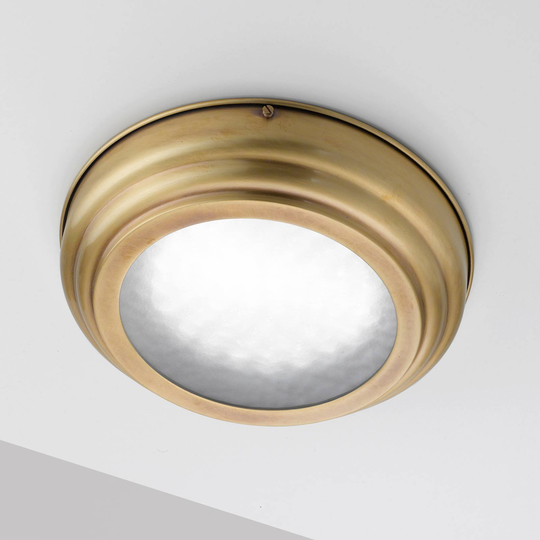 LED-kattovalaisin Scirocco, satinoitu messinki