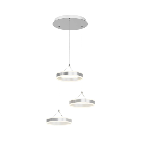 LED-riippuvalo Lyani, 3 rengasta, eri korkeuksia