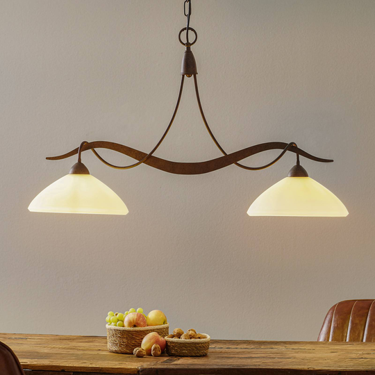Samuele-riippuvalaisin, 2-lamppuinen, krema