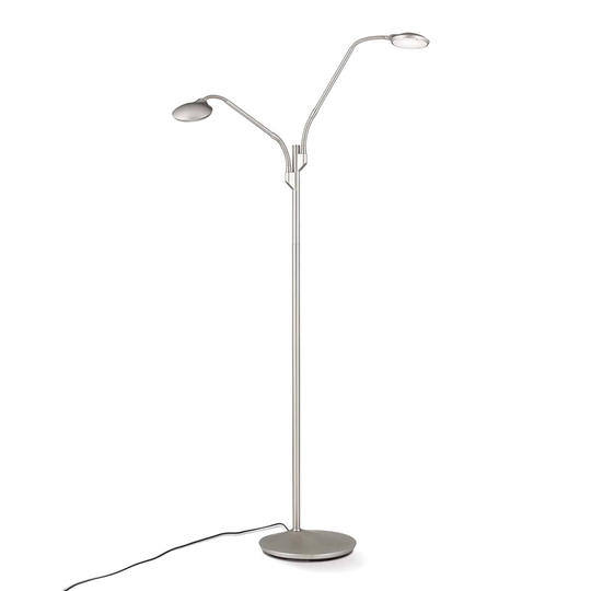 LED-lattiavalo Cobra kaksilamppuinen, mattanikkeli