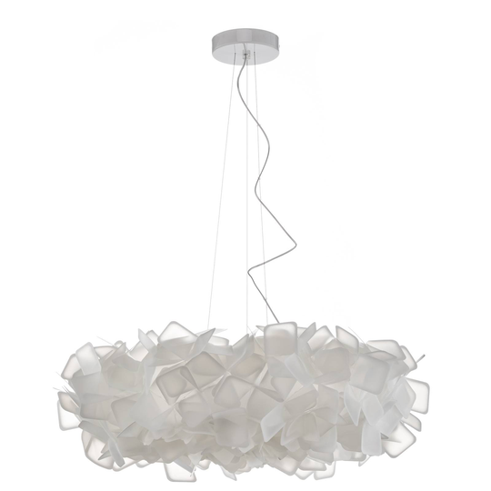 Slamp Clizia -riippuvalaisin, Ø 78 cm, valkoinen