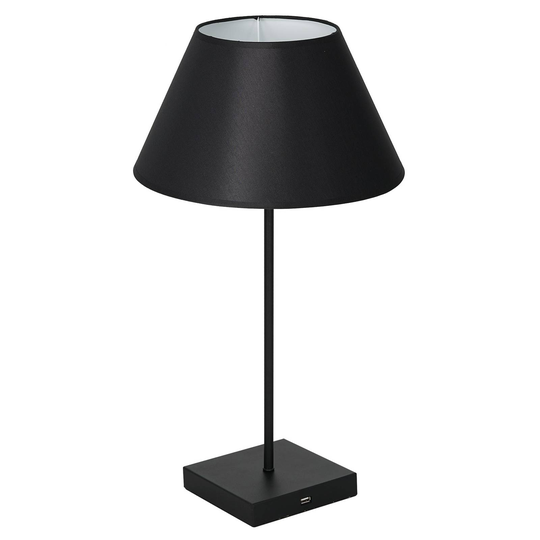 Table-pöytälamppu, mustavalkoinen kartiovarjostin