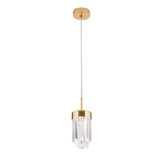 LED-riippuvalo Prism kristallilasia Ø10cm kulta