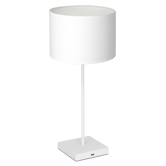 Table-pöytälamppu, lieriövarjostin valkoinen