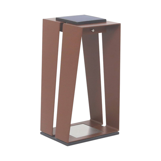 LED-aurinkolyhty Skaal, sensori, corten, 40 cm