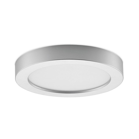 Prios Edwina -LED-kattovalaisin, hopea, 24,5 cm