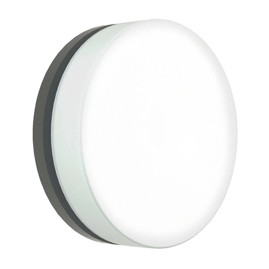 LED-seinävalaisin 6308 antrasiitti, IP65, Ø 25 cm