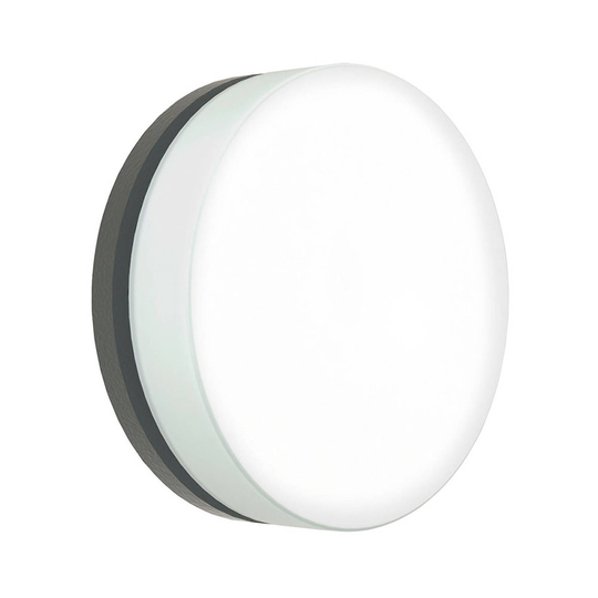 LED-seinävalaisin 6307 antrasiitti, IP65, Ø 19 cm