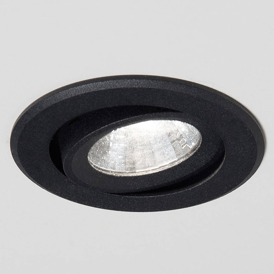 LED-uppospotti Agon Round 3 000 K, 40°, musta