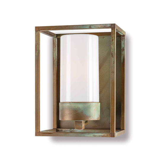 Ulkoseinälamppu Cubic³ 3366 messinki/opaali