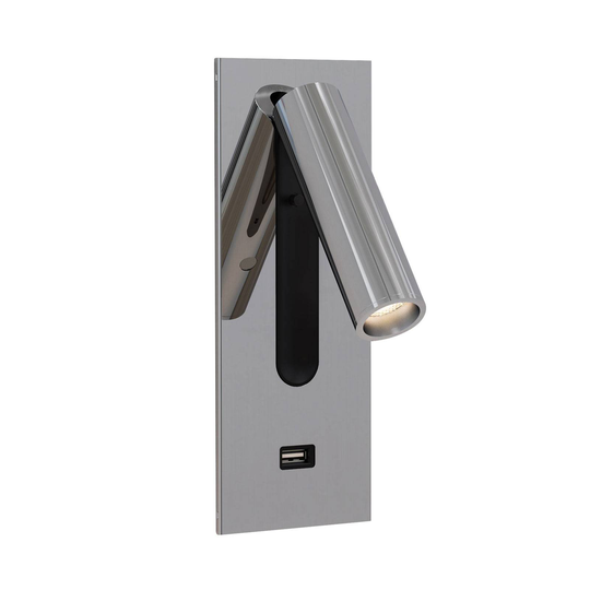 Astro Fuse LED USB -LED-seinäuppovalaisin, kromi