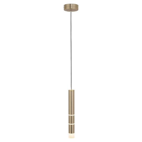 PURE Vega-LED-riippuvalaisin, 1 lieriö, messinki