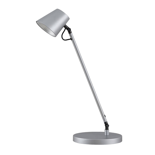 Lucande Kenala -LED-työpöytälamppu, hopea