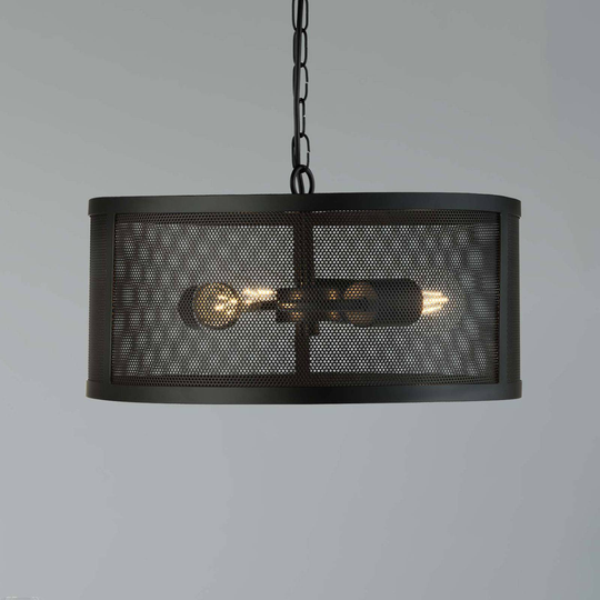 Riippuvalaisin Fishnet metallista, musta, Ø 45cm