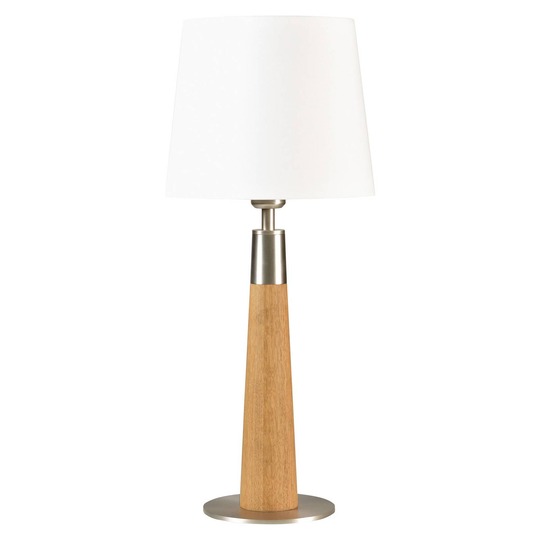 HerzBlut Conico-pöytälamppu, valkoinen, tammi 58cm