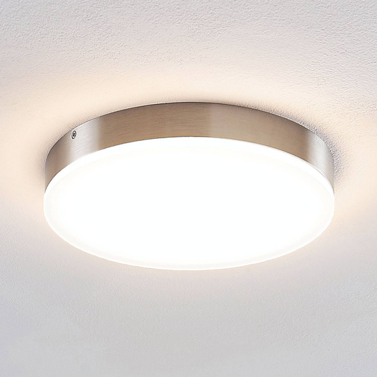 Lindby Leonta LED-kattovalaisin, nikkeli, 25 cm