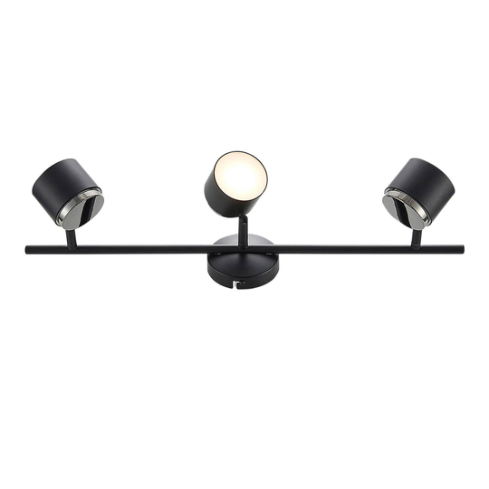 Lindby Marrie -LED-kohdevalaisin, musta, 3-lamp.