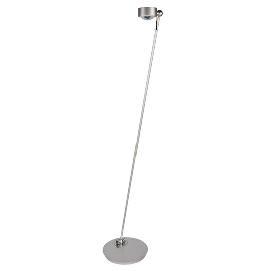 LED-lattiavalo Puk Floor Mini Single matta nikkeli