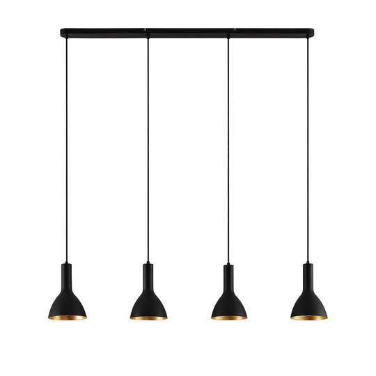 Arcchio Cosmina -riippuvalo, 4-lamp., musta