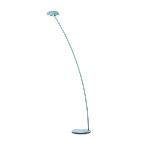 OLIGO Glance LED-lattiavalo, kaareva, aquamariini
