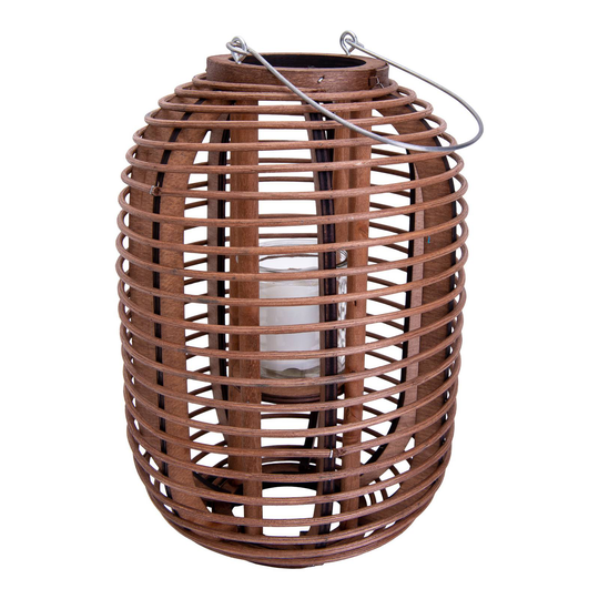LED-aurinkokoristevalo kori, 32cm ruskea